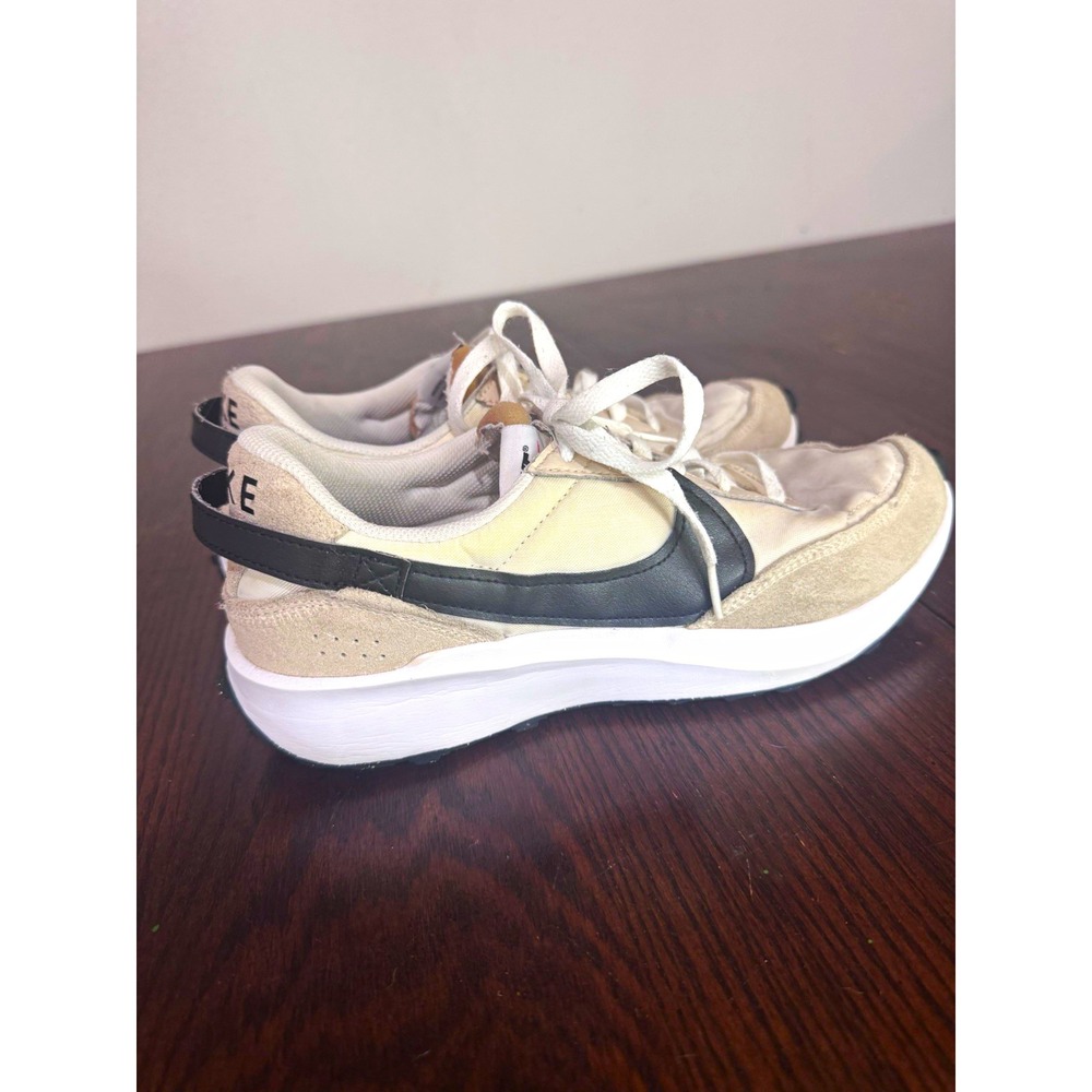 Nike Waffle Debut Women's 10 Beige Black White Retro Suede Mesh Sneaker